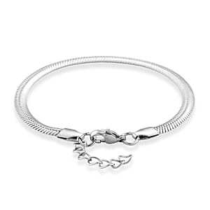 Snake Chain Bracelet in Stainless Steel (7.0-8.0In)