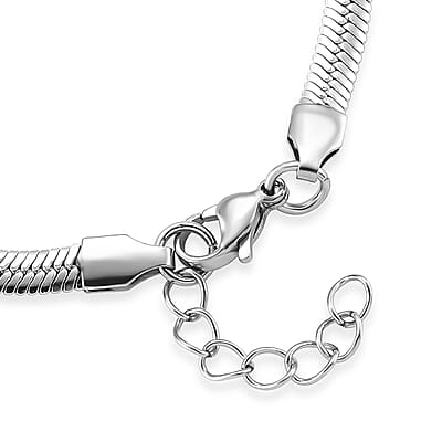 Snake Chain Bracelet in Stainless Steel (7.0-8.0In)
