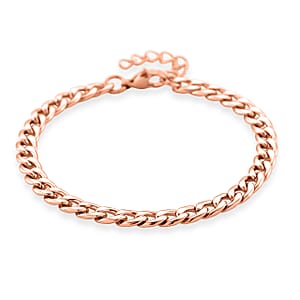Curb Chain Bracelet in ION PLared RG Stainless Steel (7.0-8.0In)