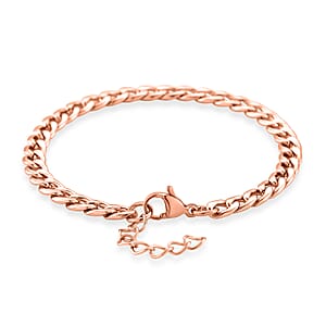 Curb Chain Bracelet in ION PLared RG Stainless Steel (7.0-8.0In)