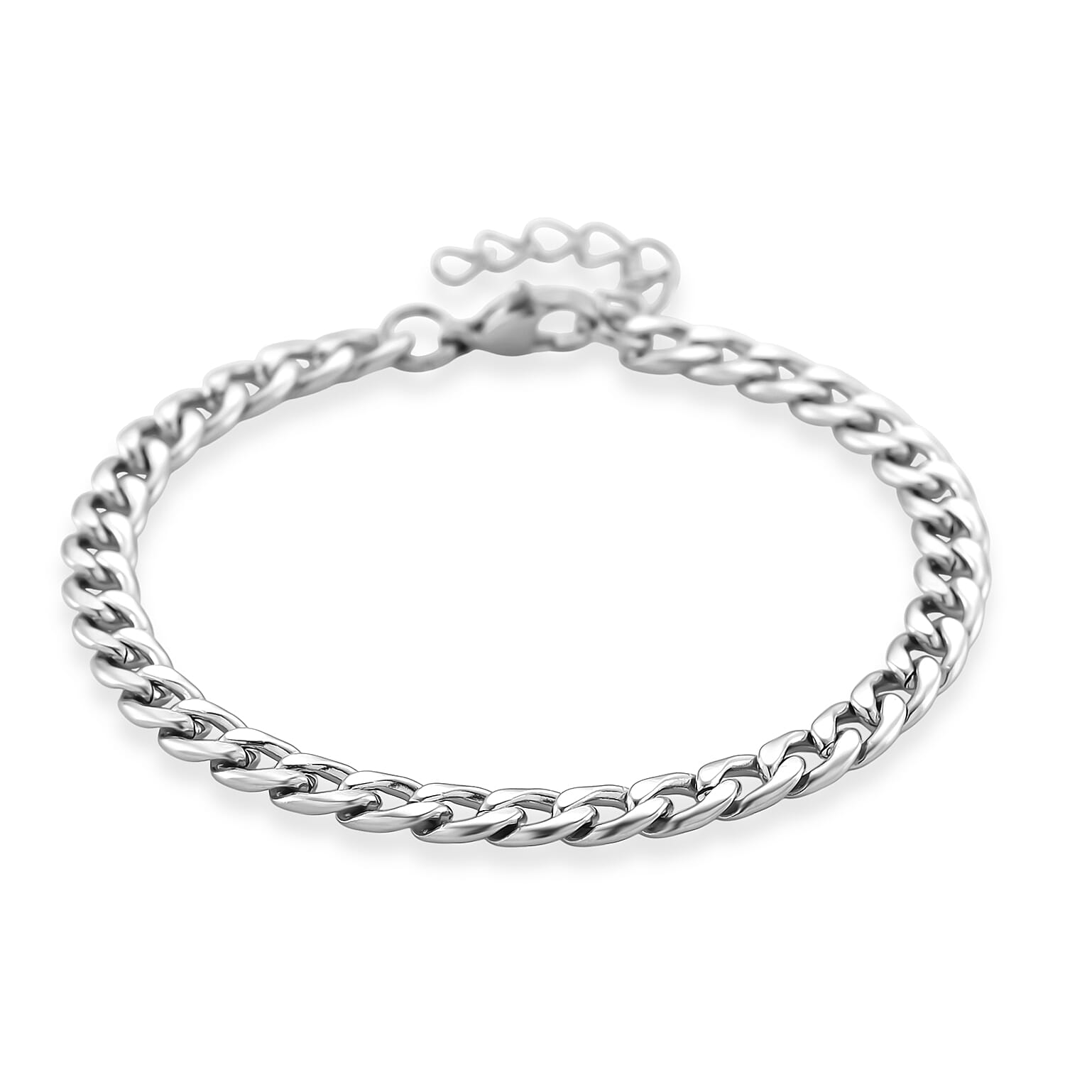 Curb Chain Bracelet in Stainless Steel (7.0-8.0In)