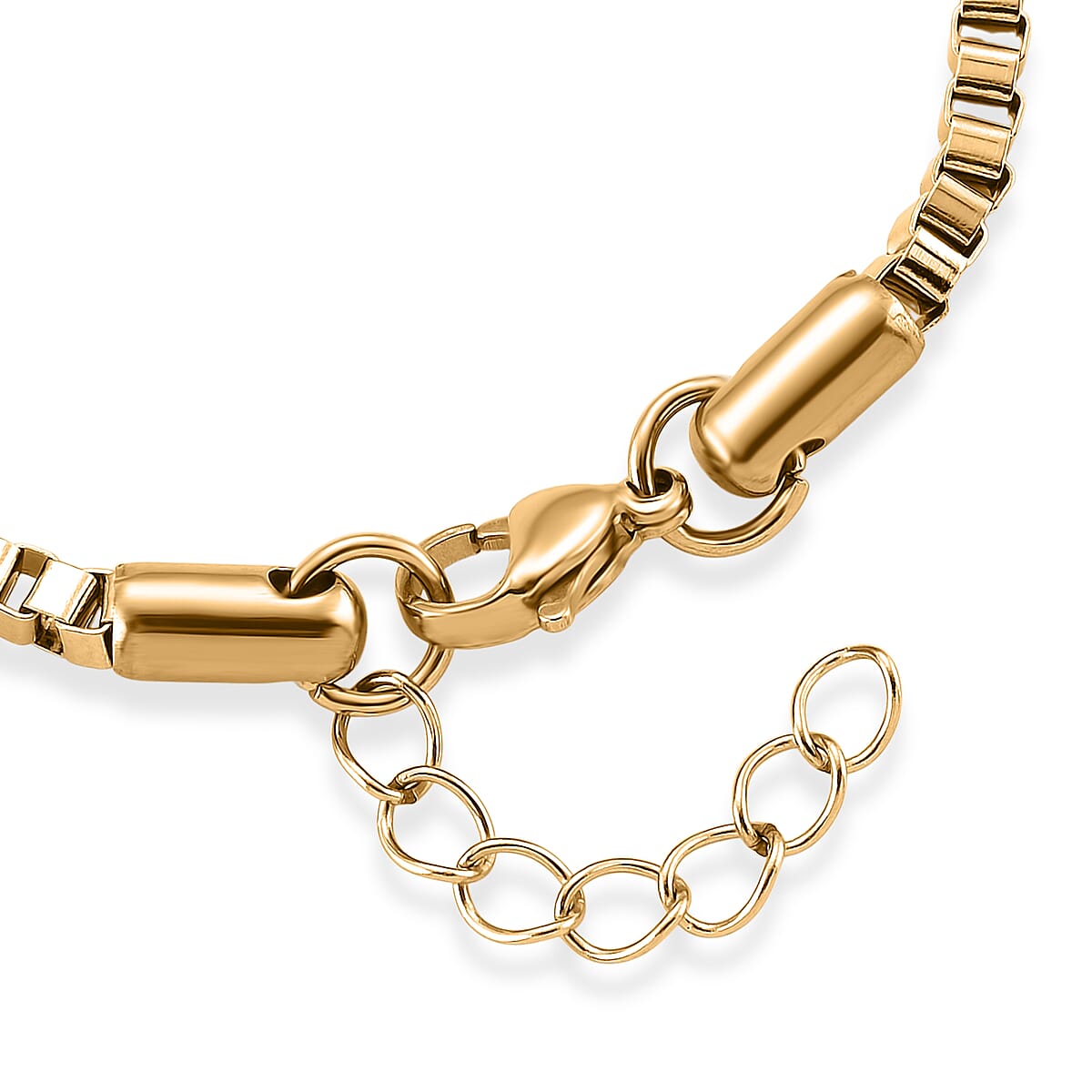 Classic Box Chain Bracelet in ION Plated YG Stainless Steel (7.0-8.0In) image number 4
