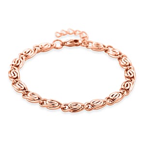Byzantine Chain Bracelet in ION Plated RG Stainless Steel (7.0-8.0In)
