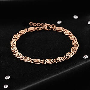 Byzantine Chain Bracelet in ION Plated RG Stainless Steel (7.0-8.0In)