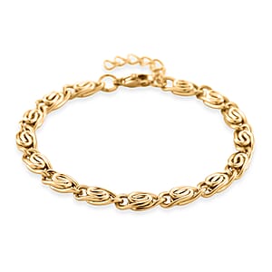 Byzantine Chain Bracelet in ION Plated YG Stainless Steel (7.0-8.0In)