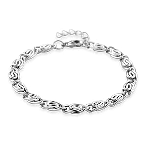 Byzantine Chain Bracelet in Stainless Steel (7.0-8.0In)