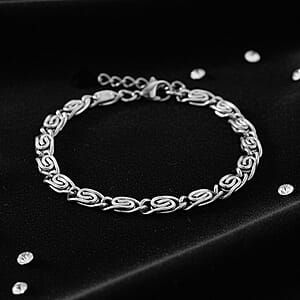 Byzantine Chain Bracelet in Stainless Steel (7.0-8.0In)