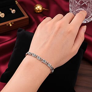 Byzantine Chain Bracelet in Stainless Steel (7.0-8.0In)