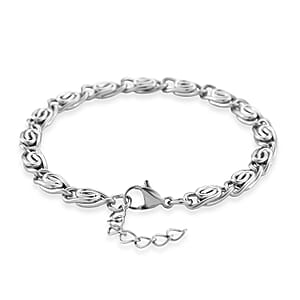 Byzantine Chain Bracelet in Stainless Steel (7.0-8.0In)