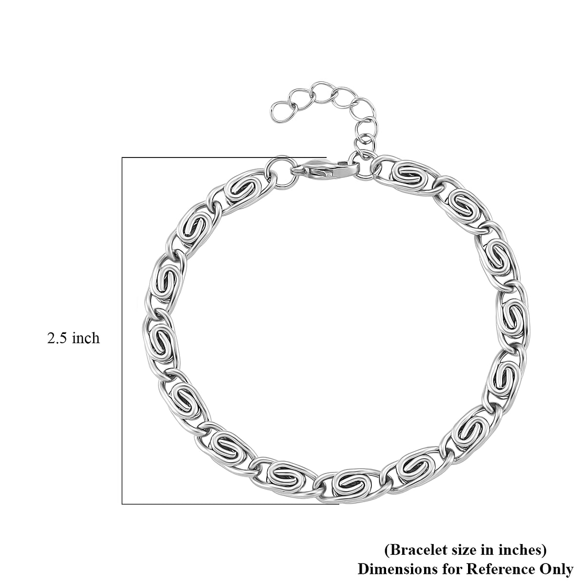 Byzantine Chain Bracelet in Stainless Steel (7.0-8.0In) image number 5