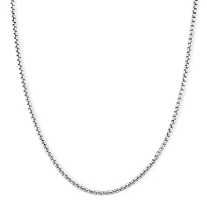Box Chain Necklace in Stainless Steel 24-26 Inches
