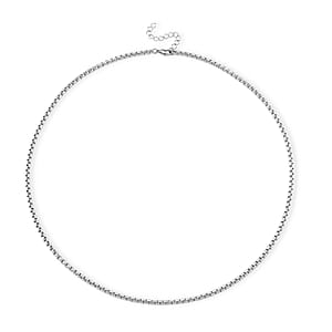 Box Chain Necklace in Stainless Steel (24-26 Inches)