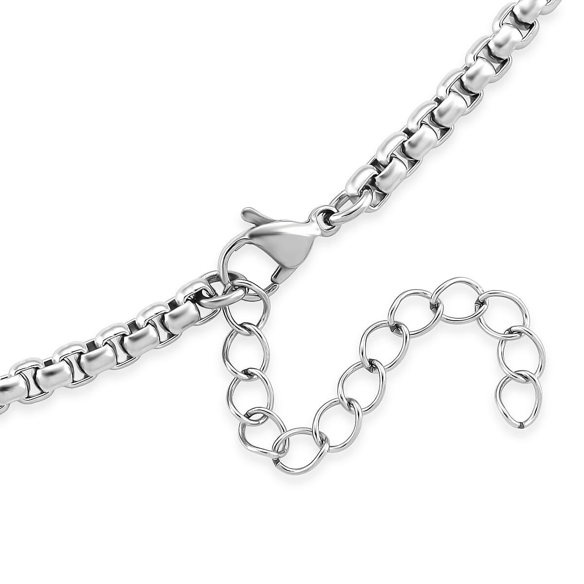 Box Chain Necklace in Stainless Steel 24-26 Inches image number 4