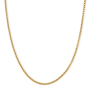 Box Chain Necklace in ION Plated YG Stainless Steel 24-26 Inches
