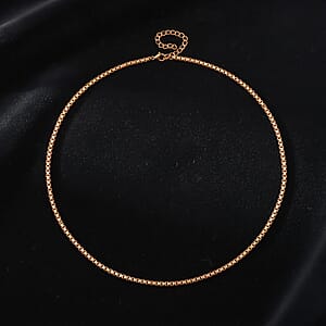 Box Chain Necklace in ION Plated RG Stainless Steel (24-26 Inches)