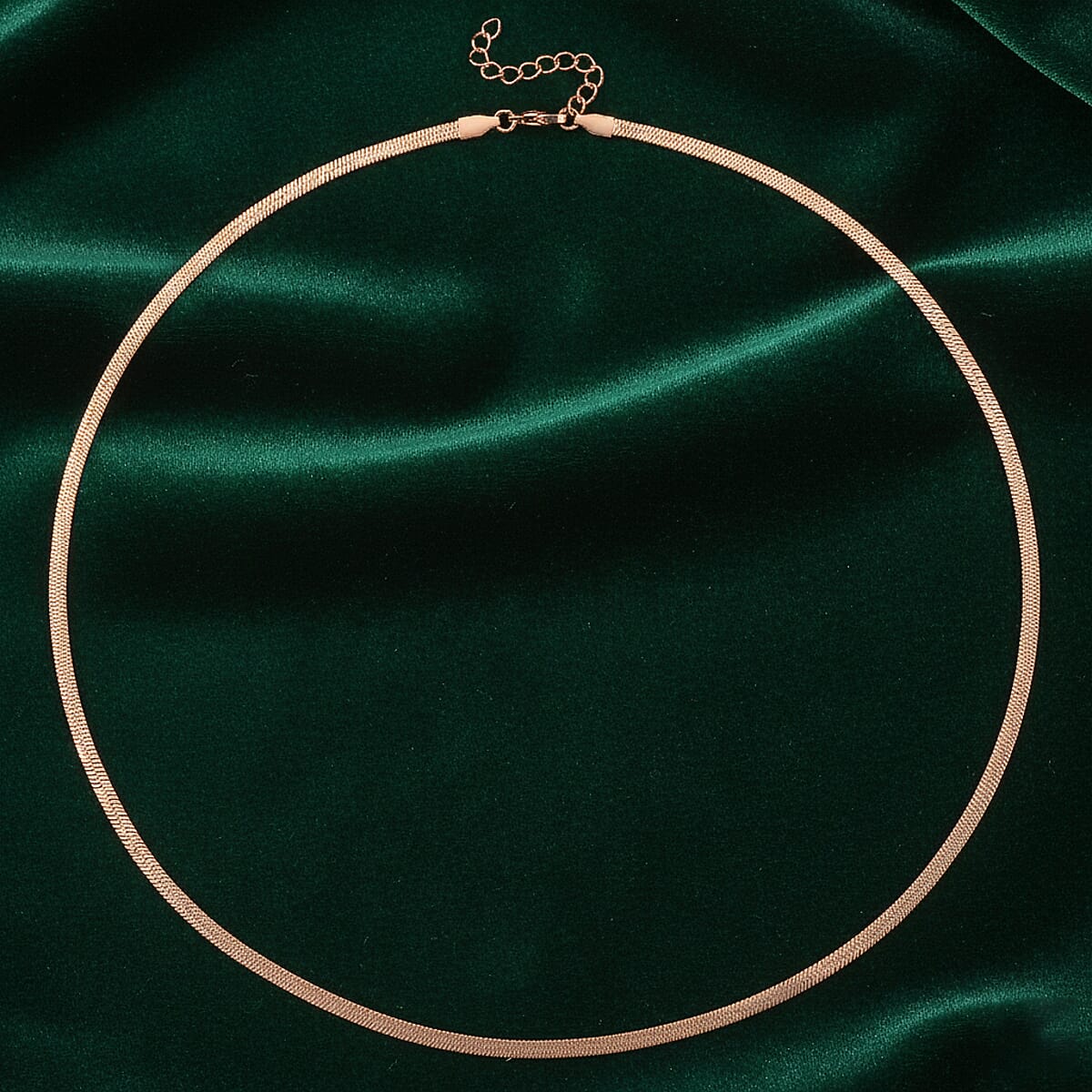 Snake Chain Necklace in ION Plated RG Stainless Steel (24 Inches) image number 1