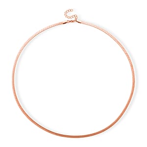 Ankur's Treasure Chest Snake Chain Necklace in ION Plated RG Stainless Steel (24 Inches)