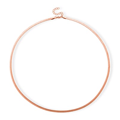 Ankur's Treasure Chest Herringbone Chain Necklace in ION Plated RG Stainless Steel (24 Inches)