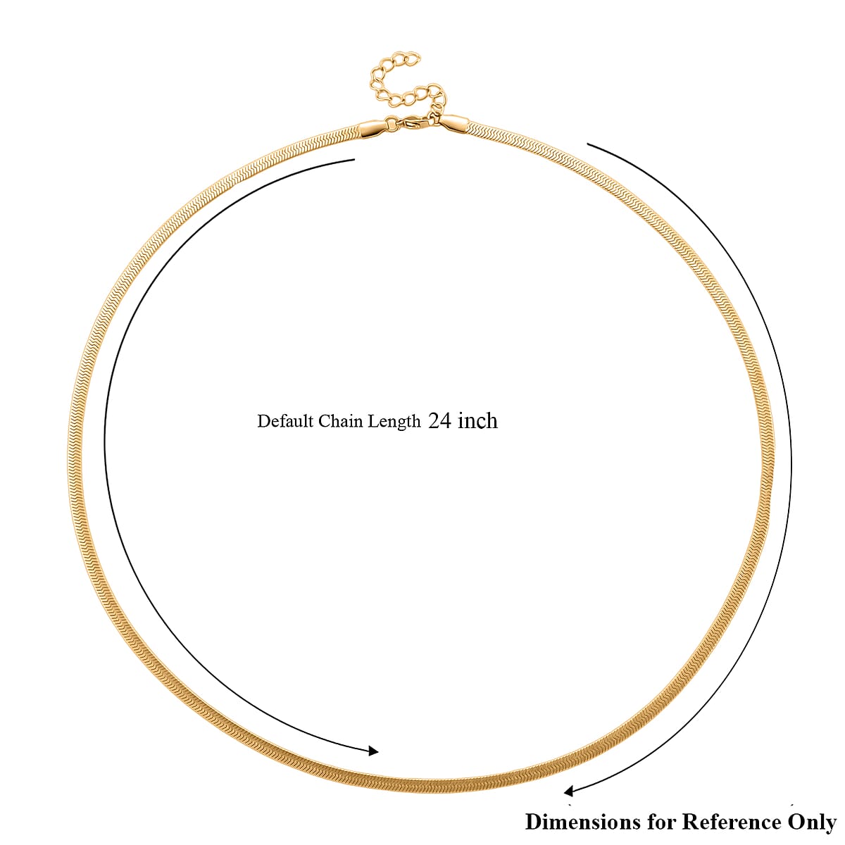 Snake Chain Necklace in ION Plated YG Stainless Steel 24-26 Inches image number 5