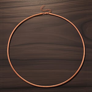 Snake Chain Necklace in ION Plated RG Stainless Steel (24-26 Inches)
