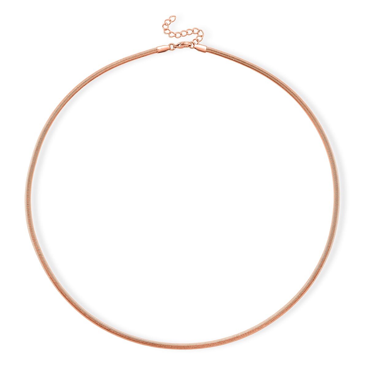 Snake Chain Necklace in ION Plated RG Stainless Steel 24-26 Inches image number 3