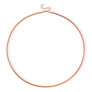 Snake Chain Necklace in ION Plated RG Stainless Steel (24-26 Inches)