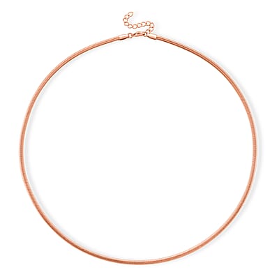 Snake Chain Necklace in ION Plated RG Stainless Steel (24-26 Inches)