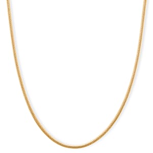 Snake Chain Necklace in ION Plated YG Stainless Steel 24-26 Inches