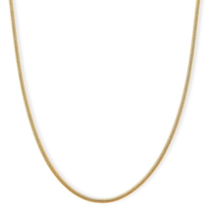 Snake Chain Necklace in ION Plated YG Stainless Steel