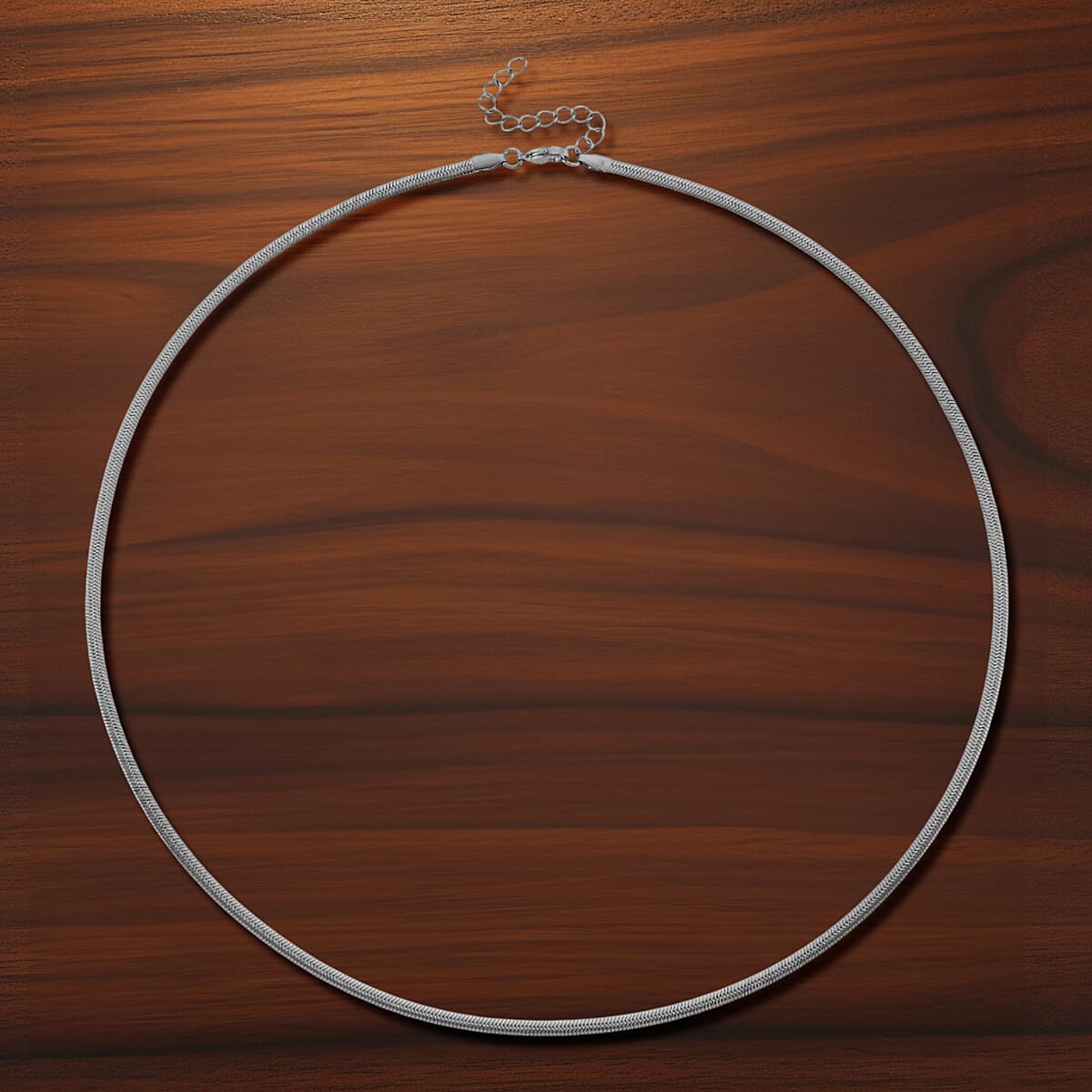 Snake Chain Necklace in Stainless Steel 24-26 Inches image number 1