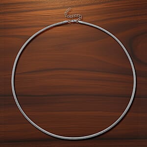 Snake Chain Necklace in Stainless Steel (24-26 Inches)