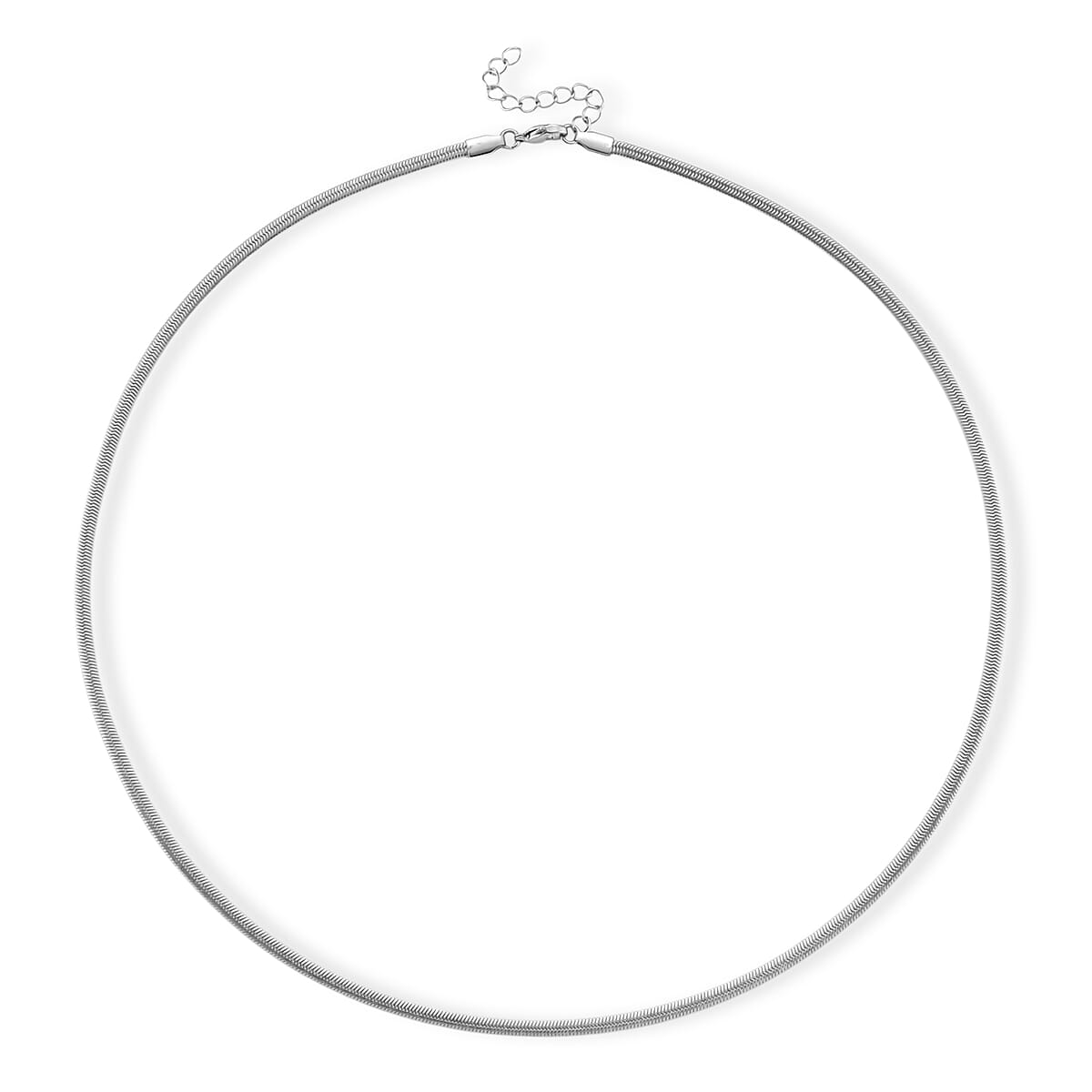 Snake Chain Necklace in Stainless Steel 24-26 Inches image number 3