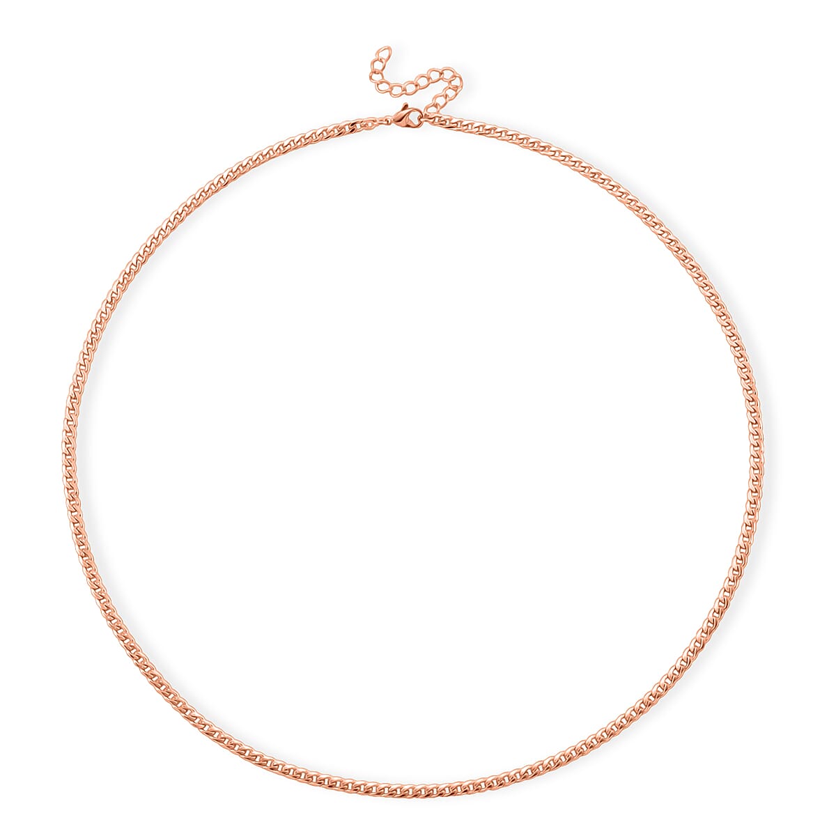 Curb Chain Necklace in ION Plated RG Stainless Steel 24-26 Inches image number 3