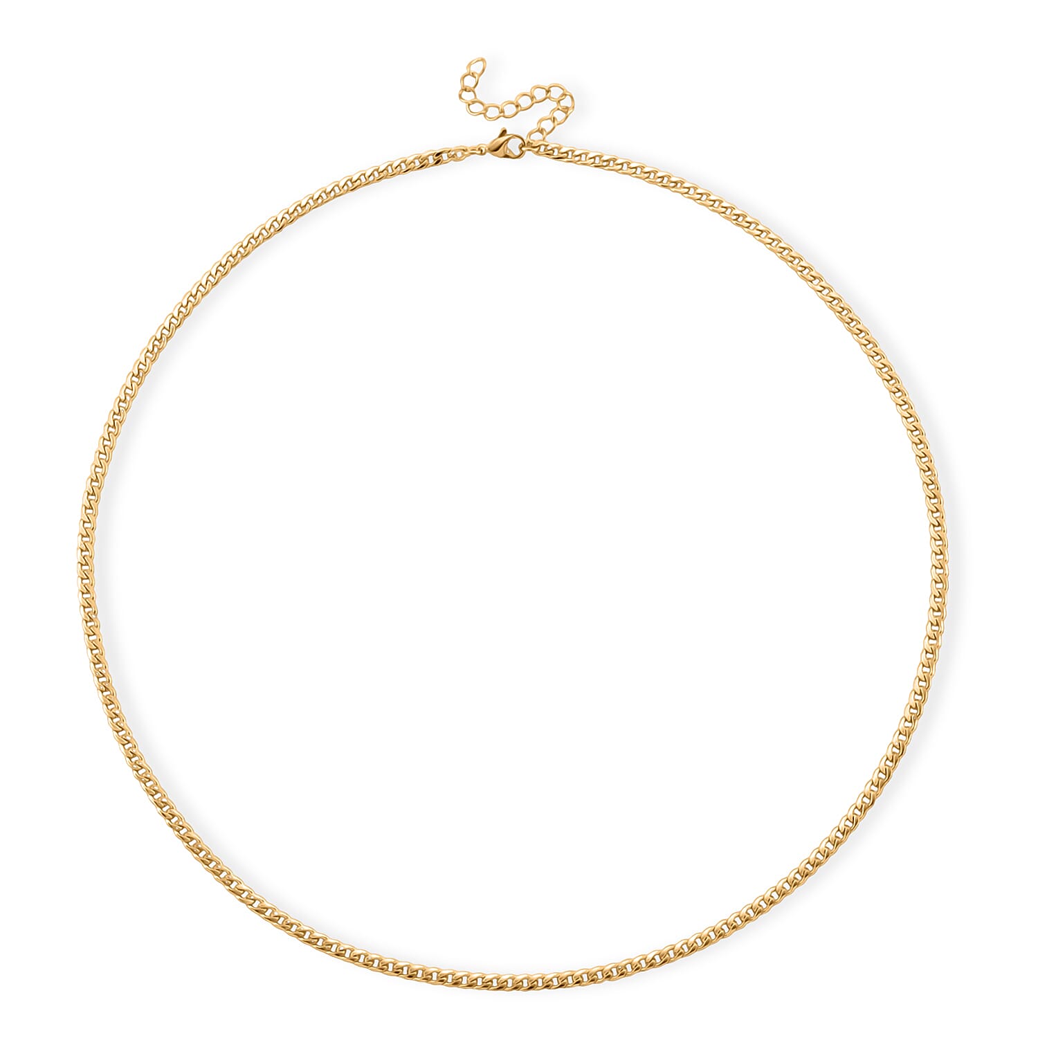 Curb Chain Necklace in ION Plated YG Stainless Steel (24-26 Inches)