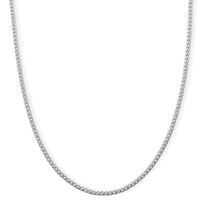 Curb Chain Necklace in Stainless Steel (24-26 Inches)
