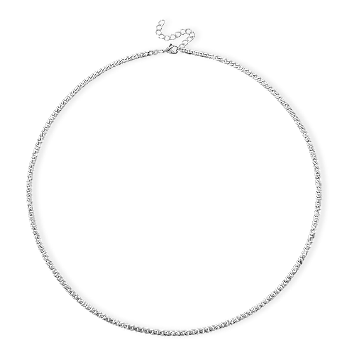 Curb Chain Necklace in Stainless Steel 24-26 Inches image number 3