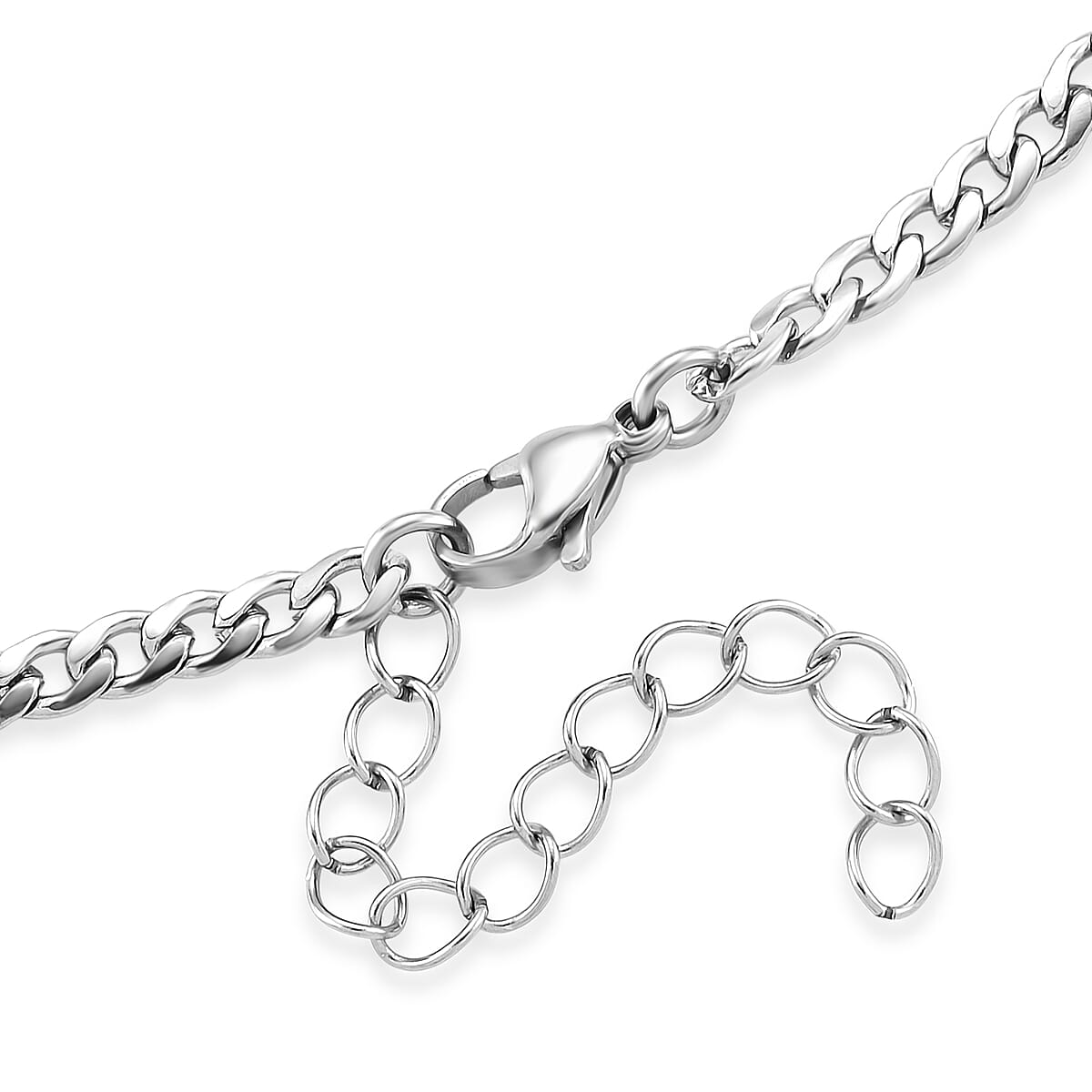 Curb Chain Necklace in Stainless Steel 24-26 Inches image number 4