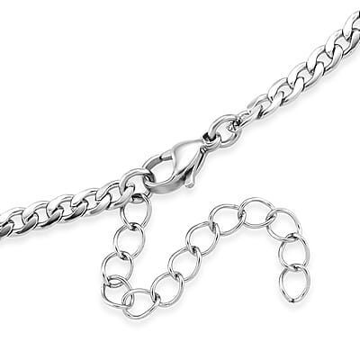 Curb Chain Necklace in Stainless Steel (24-26 Inches)