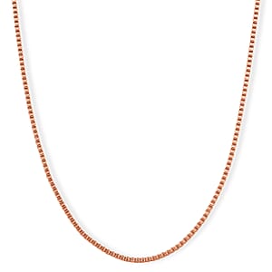 Classic Box Chain Necklace in ION Plated RG Stainless Steel 24-26 Inches