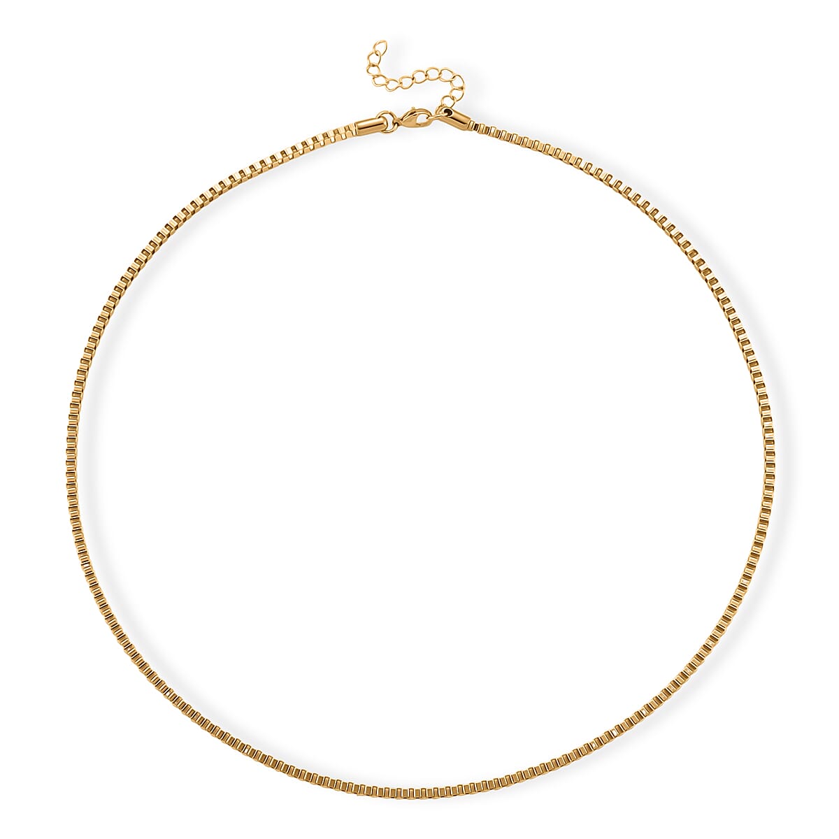 Classic Box Chain Necklace in ION Plated YG Stainless Steel 24-26 Inches image number 3