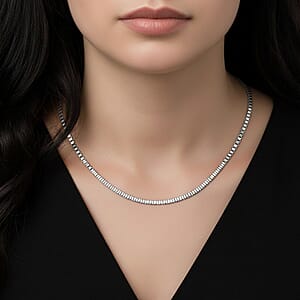 Classic Box Chain Necklace in Stainless Steel (24-26 Inches)