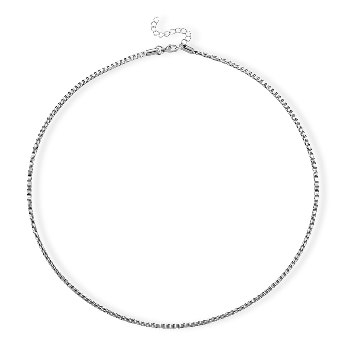 Classic Box Chain Necklace in Stainless Steel 24-26 Inches image number 3