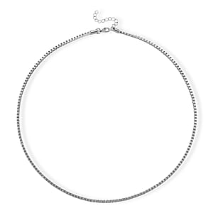Classic Box Chain Necklace in Stainless Steel (24-26 Inches)