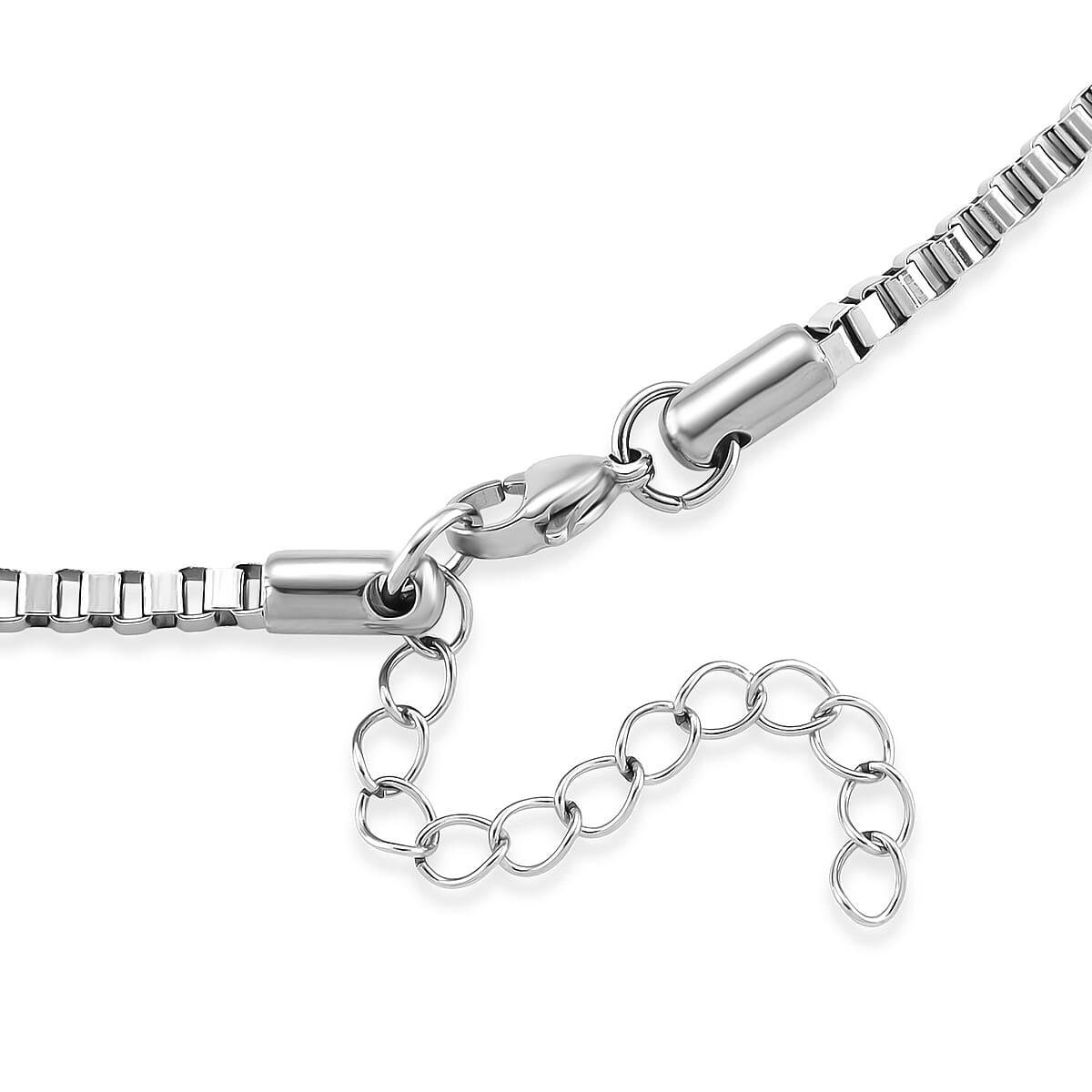 Classic Box Chain Necklace in Stainless Steel 24-26 Inches image number 4