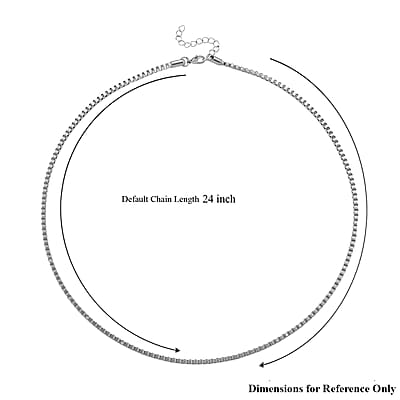 Classic Box Chain Necklace in Stainless Steel (24-26 Inches)