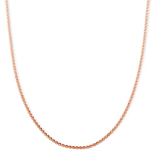 Smooth Curved Twist Chain Necklace in ION Plated RG Stainless Steel 24-26 Inches