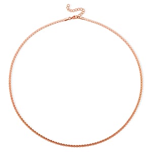 Smooth Curved Twist Chain Necklace in ION Plated RG Stainless Steel (24-26 Inches)