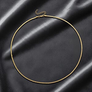 Smooth Curved Twist Chain Necklace in ION Plated YG Stainless Steel (24-26 Inches)