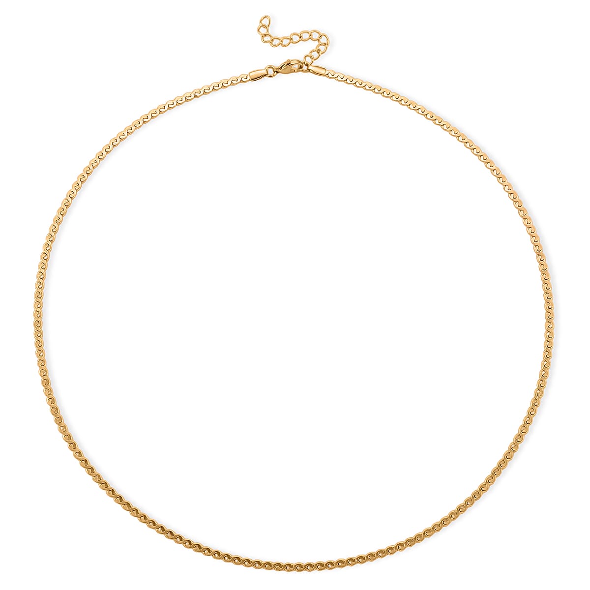 Smooth Curved Twist Chain Necklace in ION Plated YG Stainless Steel 24-26 Inches image number 3