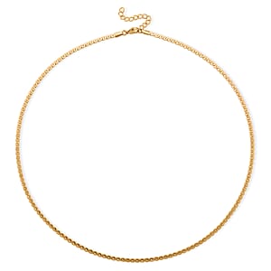 Smooth Curved Twist Chain Necklace in ION Plated YG Stainless Steel (24-26 Inches)